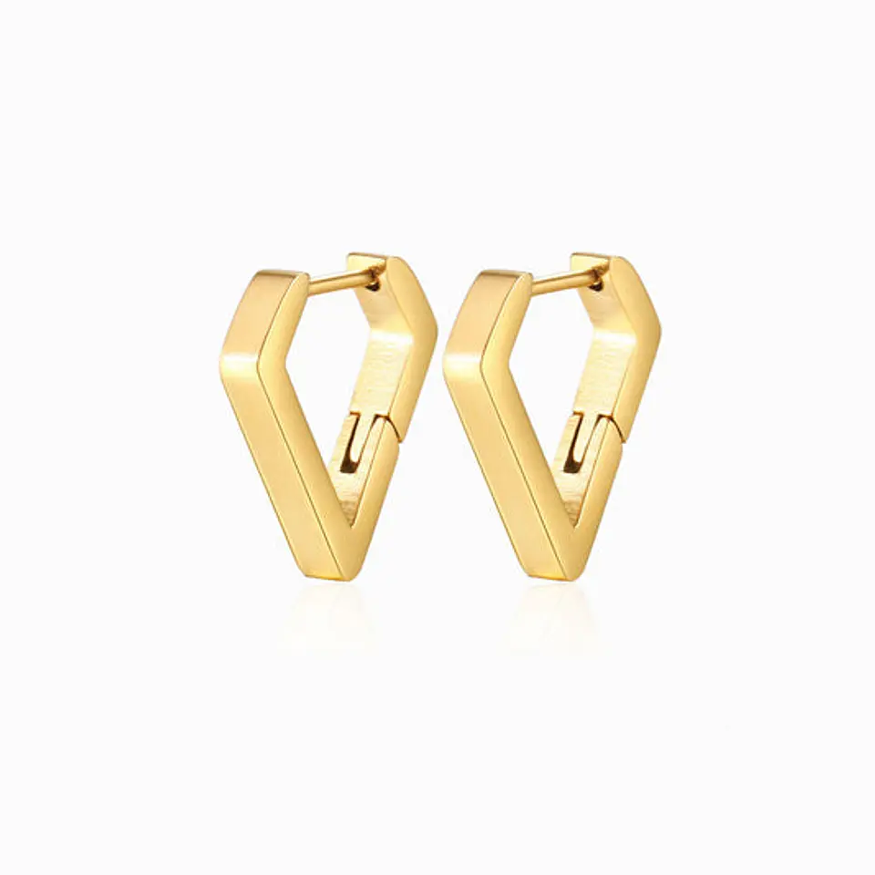 Boucles d'Oreilles Diamant Belle en Acier 1