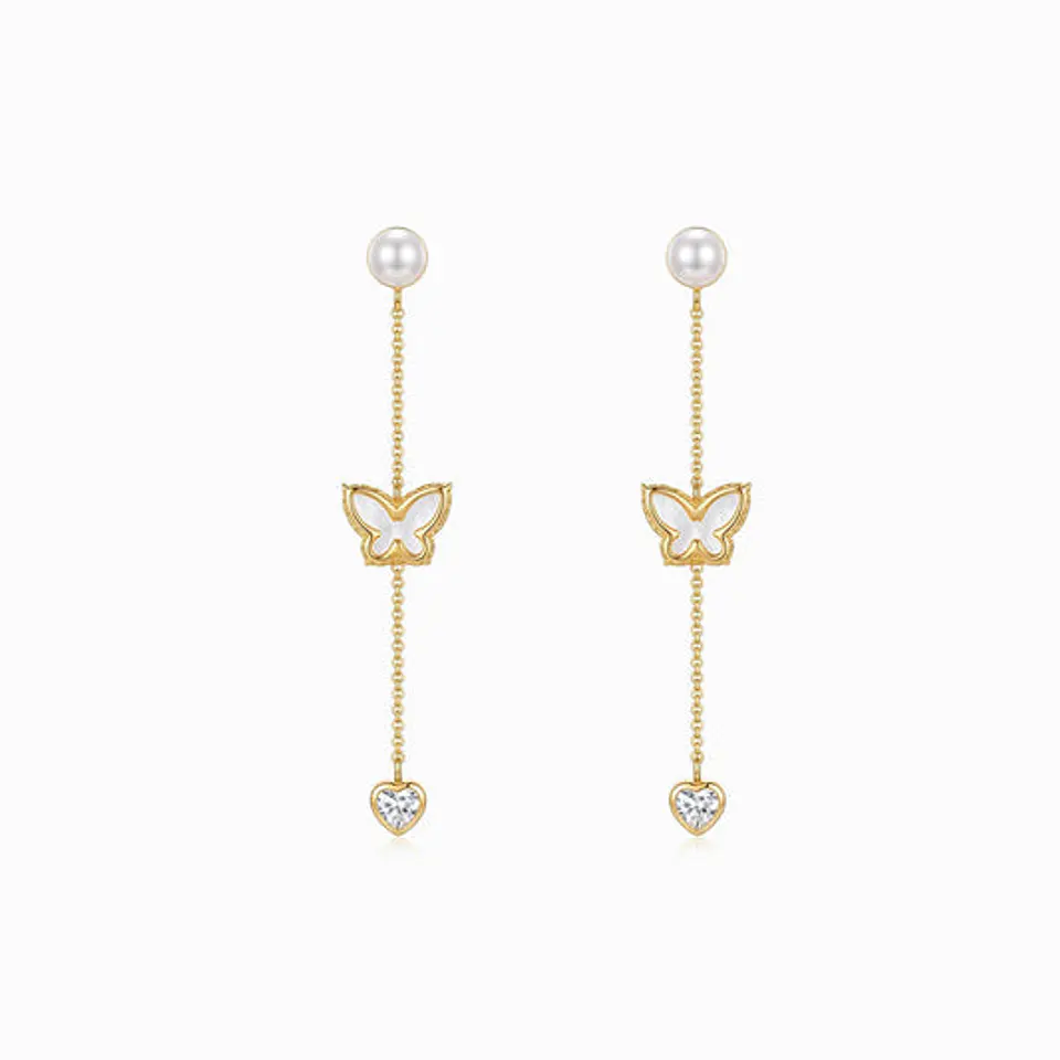 Boucles d'Oreilles Élégante Belle en Acier 1