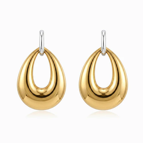 Boucles d'Oreilles Étincelante Géométrique – Acier