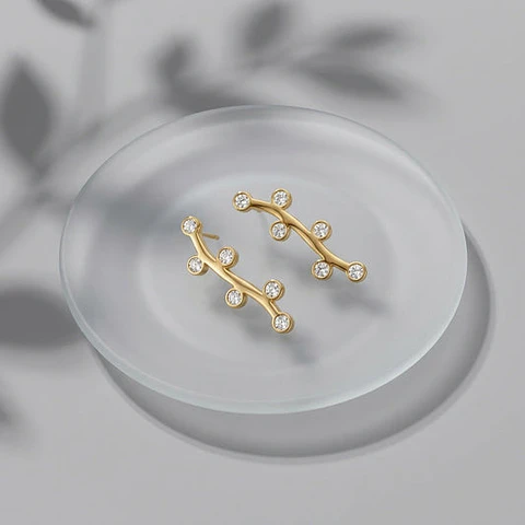 Boucles d'Oreilles Épurée Géométrique – Acier