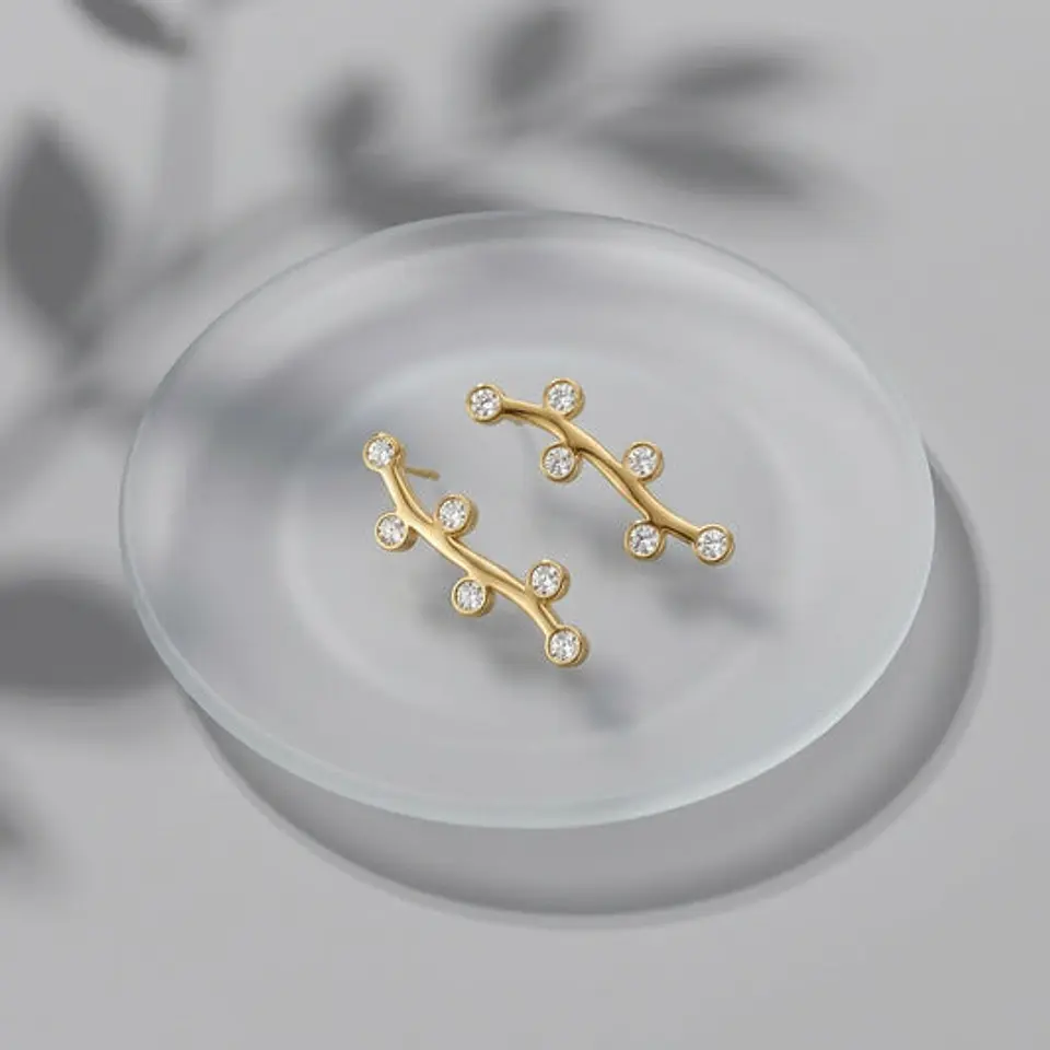 Boucles d'Oreilles Épurée Géométrique – Acier 1