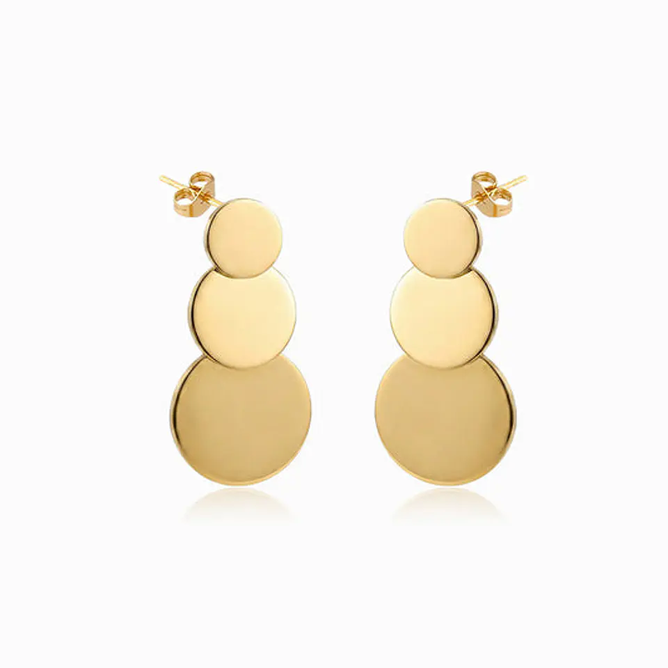 Boucles d'Oreilles Géométrique Gracieuse en Acier 1
