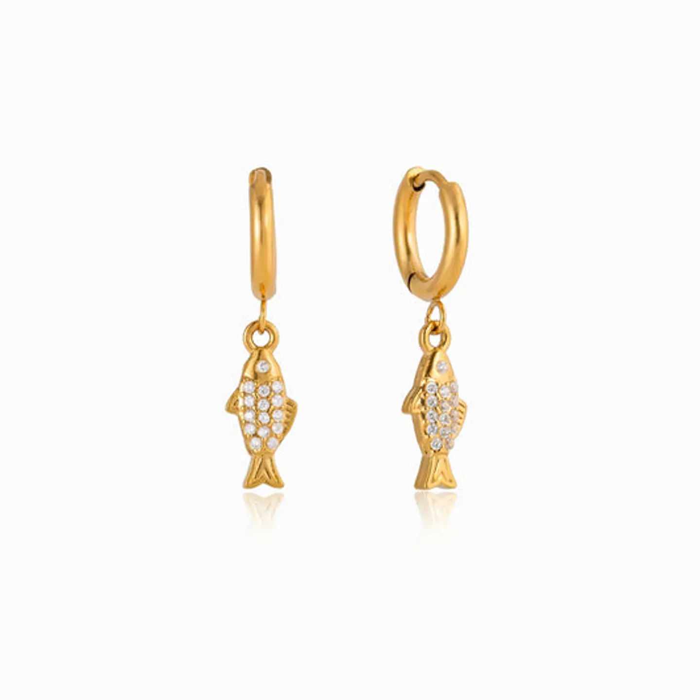 Boucles d'Oreilles Sardine Belle en Acier 1