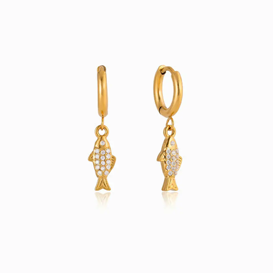 Boucles d'Oreilles Sardine Belle en Acier 1