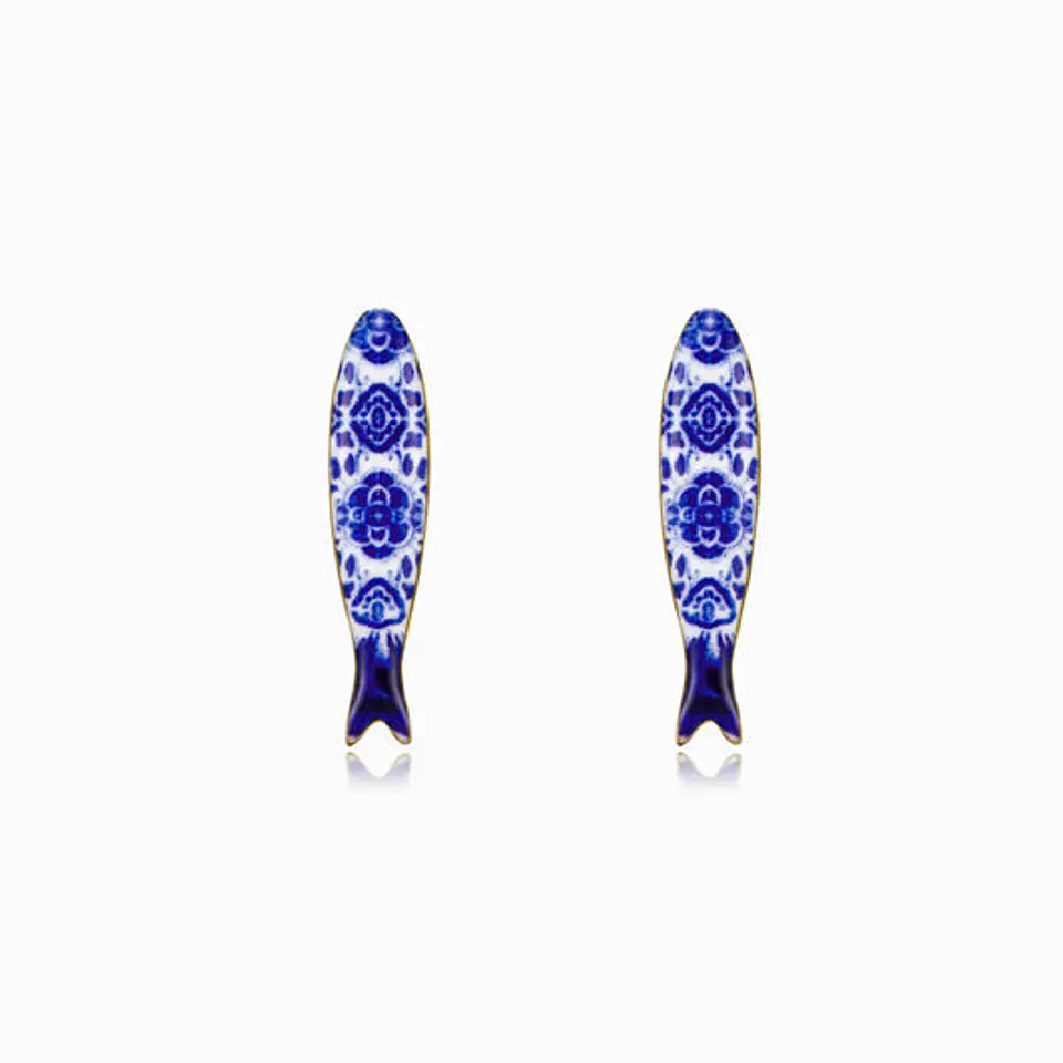 Boucles d'Oreilles Étincelante Sardine – Acier 21x5mm 1