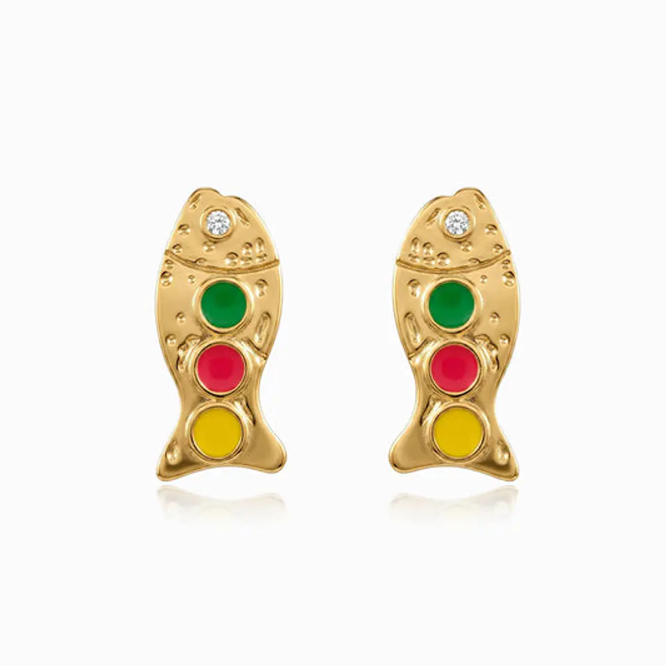 Boucles d'Oreilles Chic en Acier – Sardine 1
