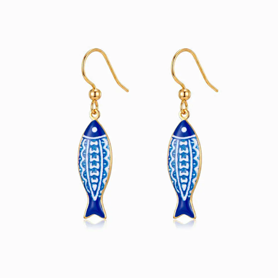 Boucles d'Oreilles Sardine Juvénile en Acier 1