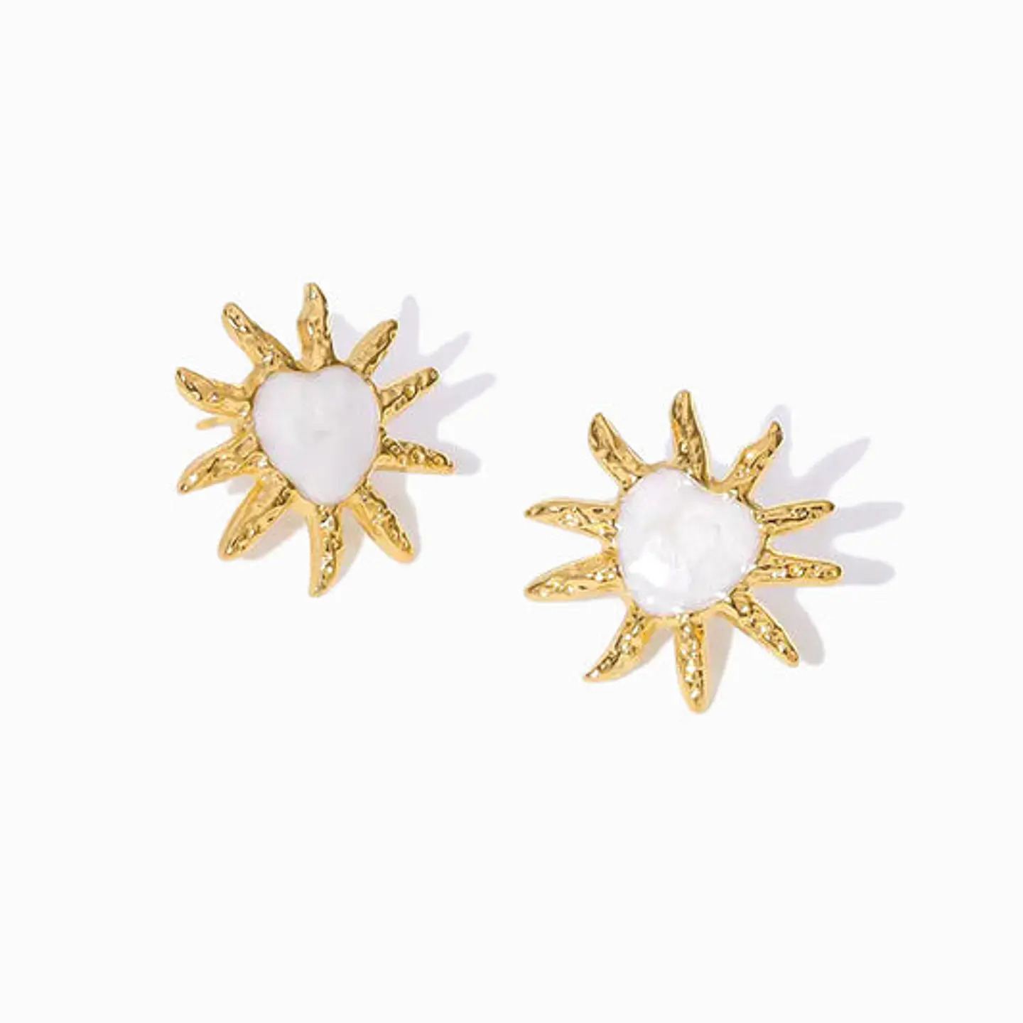 Boucles d'Oreilles Étincelante Soleil – Acier 1