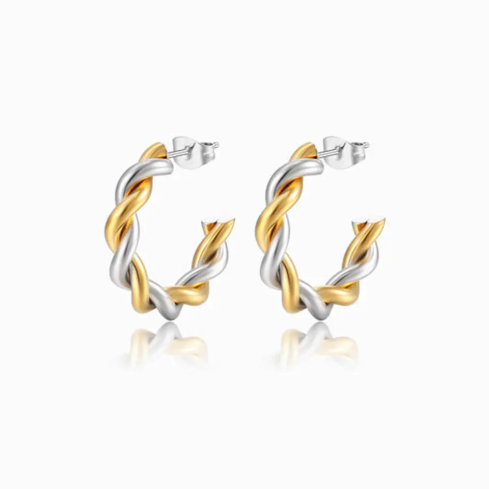 Boucles d'Oreilles Simple Fine en Acier 1
