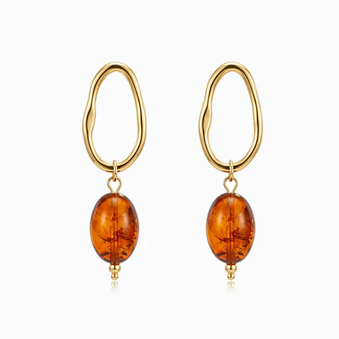 Boucles d'Oreilles Sophistiquée en Acier – Géométrique