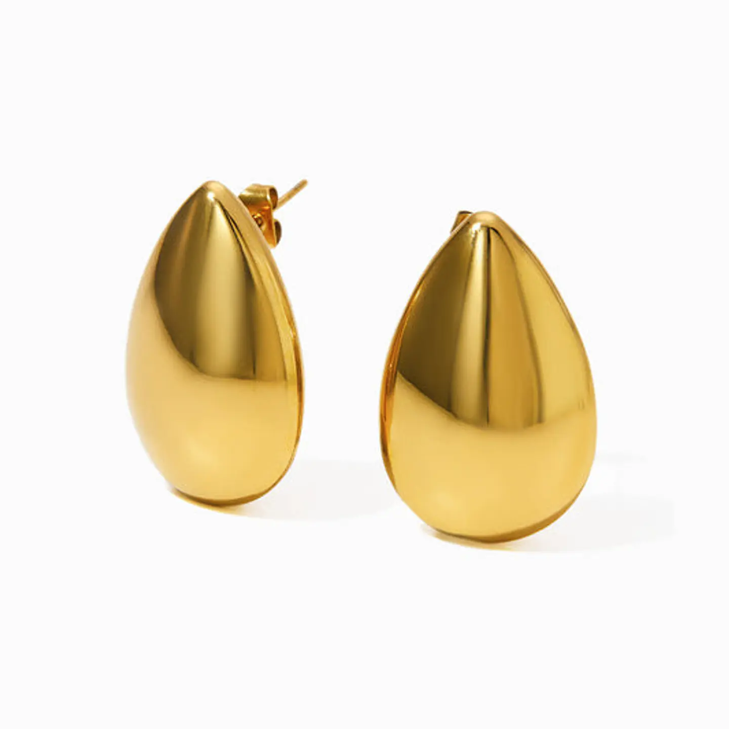 Boucles d'Oreilles Délicate en Acier – Goutte 1