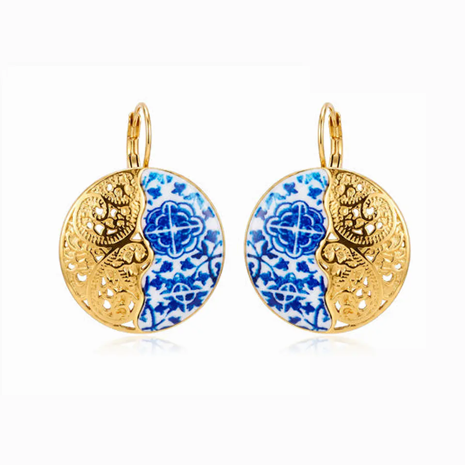 Boucles d'Oreilles Mate en Acier – Simple 1