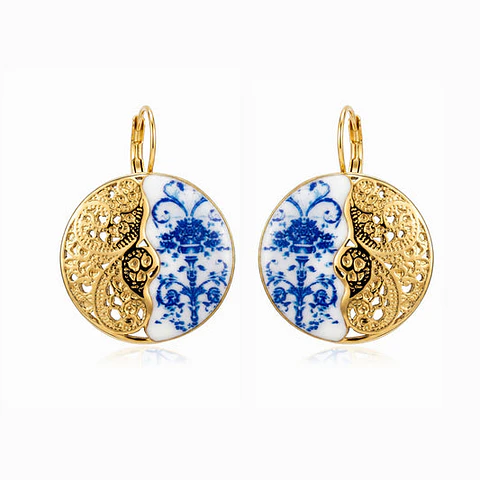 Boucles d'Oreilles Simple Brillante en Acier