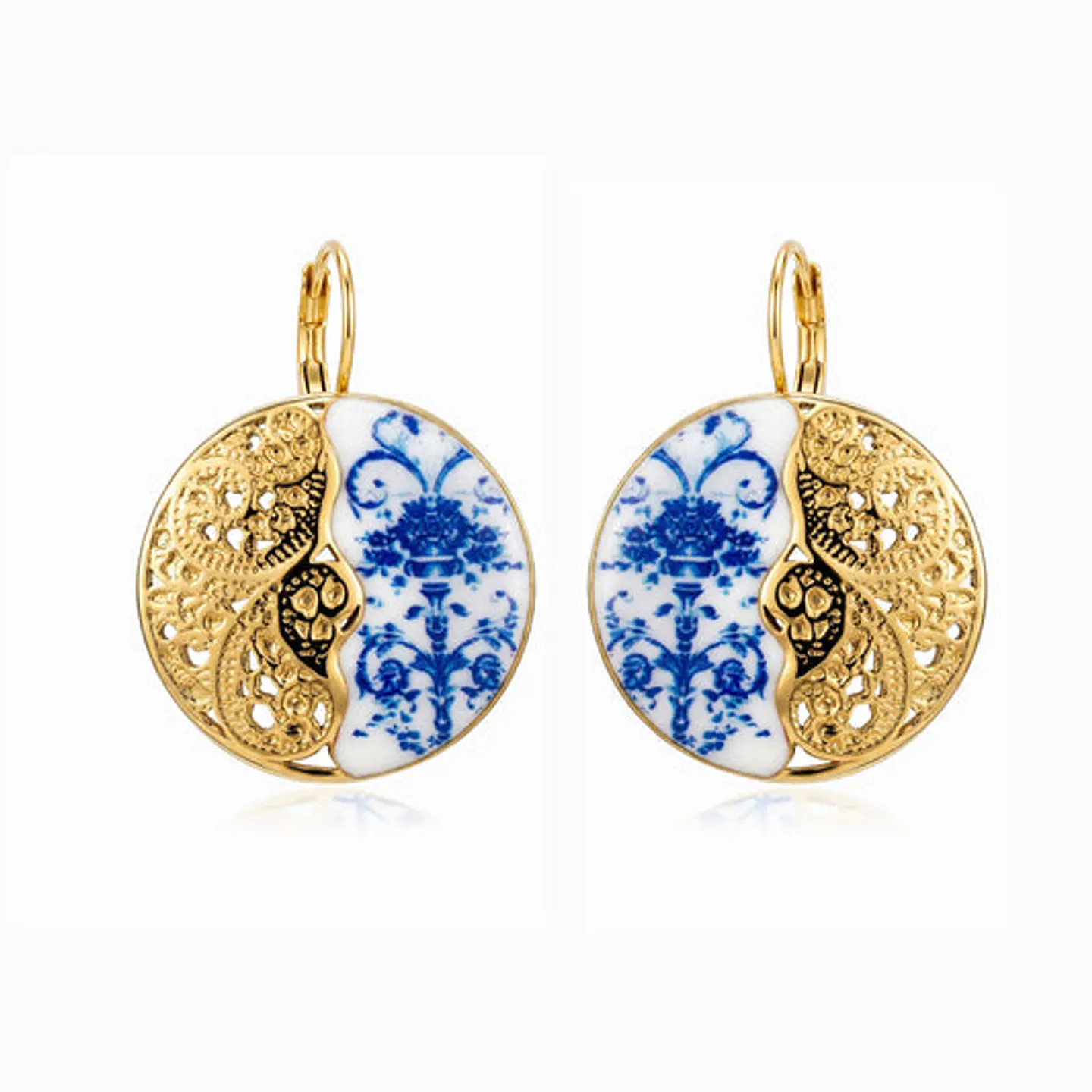 Boucles d'Oreilles Simple Brillante en Acier 1
