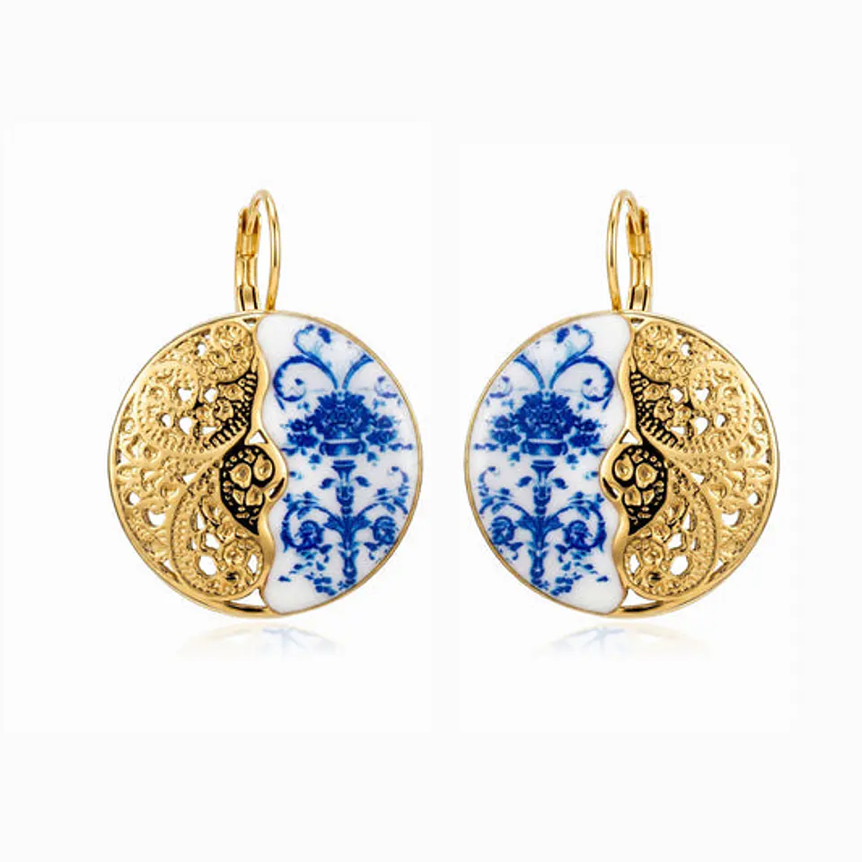 Boucles d'Oreilles Simple Brillante en Acier 1