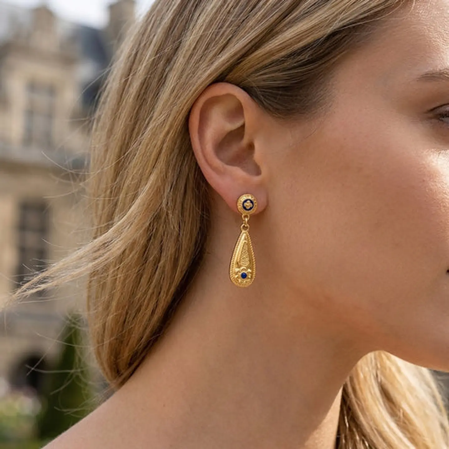 Boucles d'Oreilles Raffinée Simple – Acier 34x10mm 1