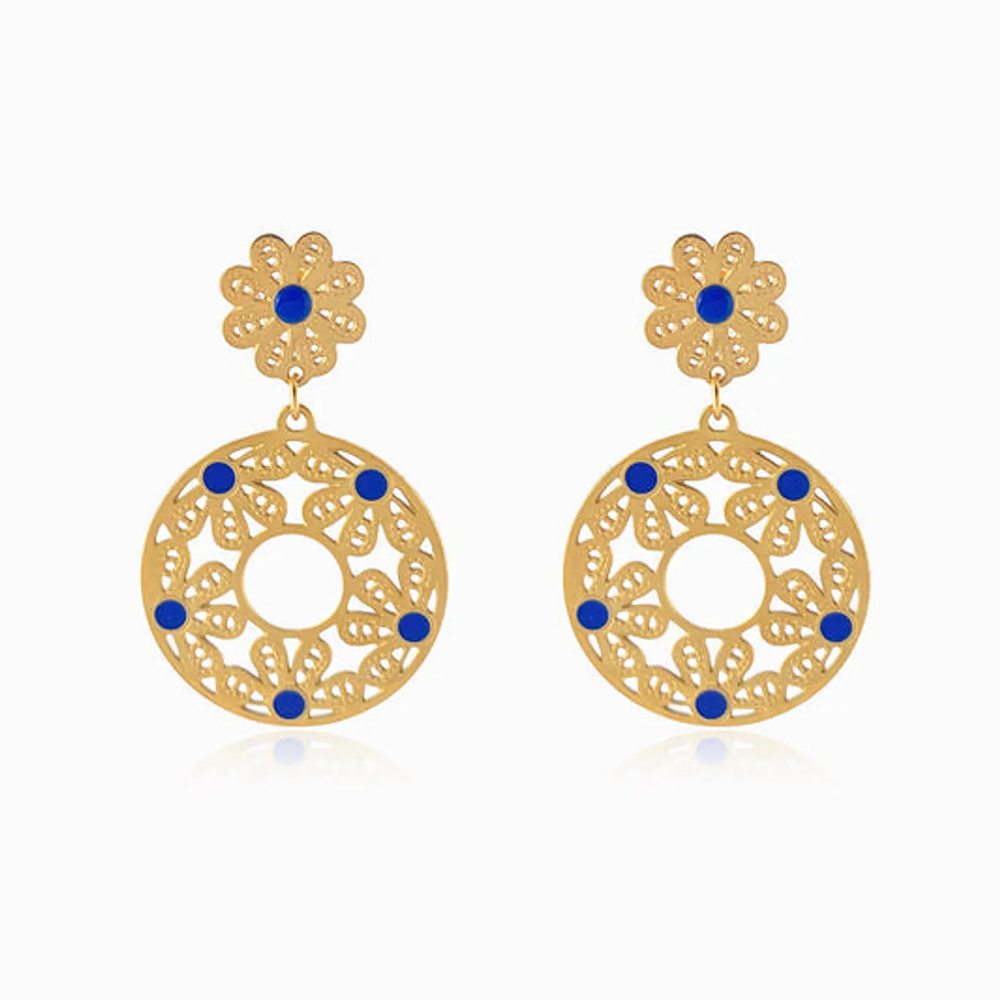 Boucles d'Oreilles Simple en Acier, Traditionnelle 1