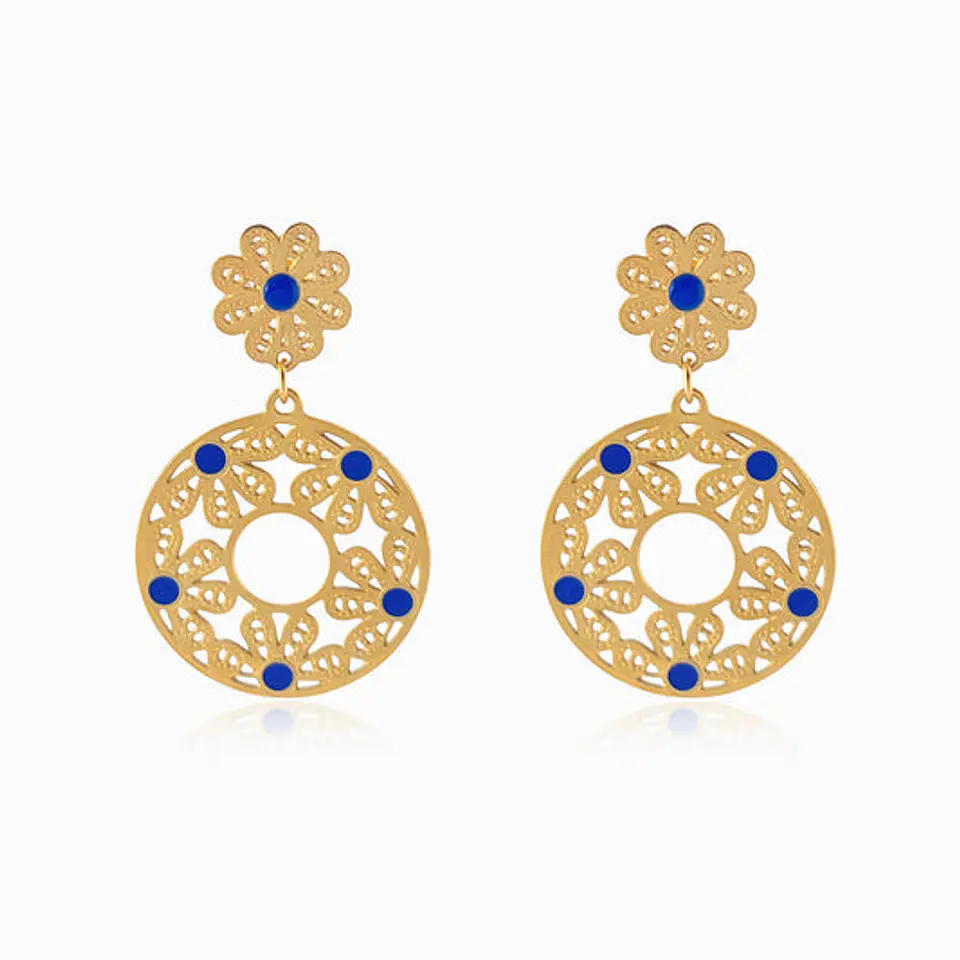 Boucles d'Oreilles Simple en Acier, Traditionnelle 1