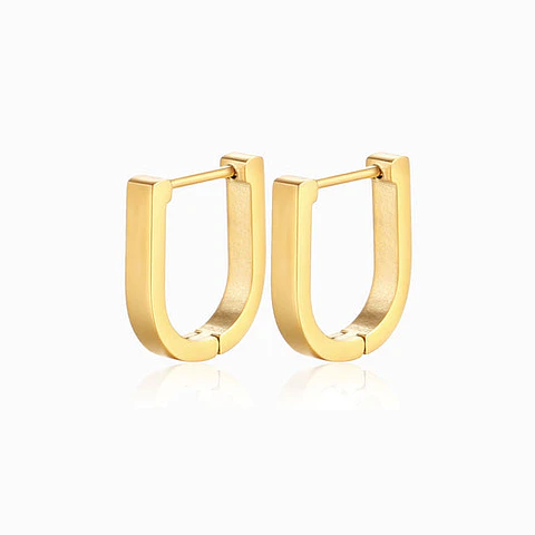 Boucles d'Oreilles Simple en Acier, Féminine