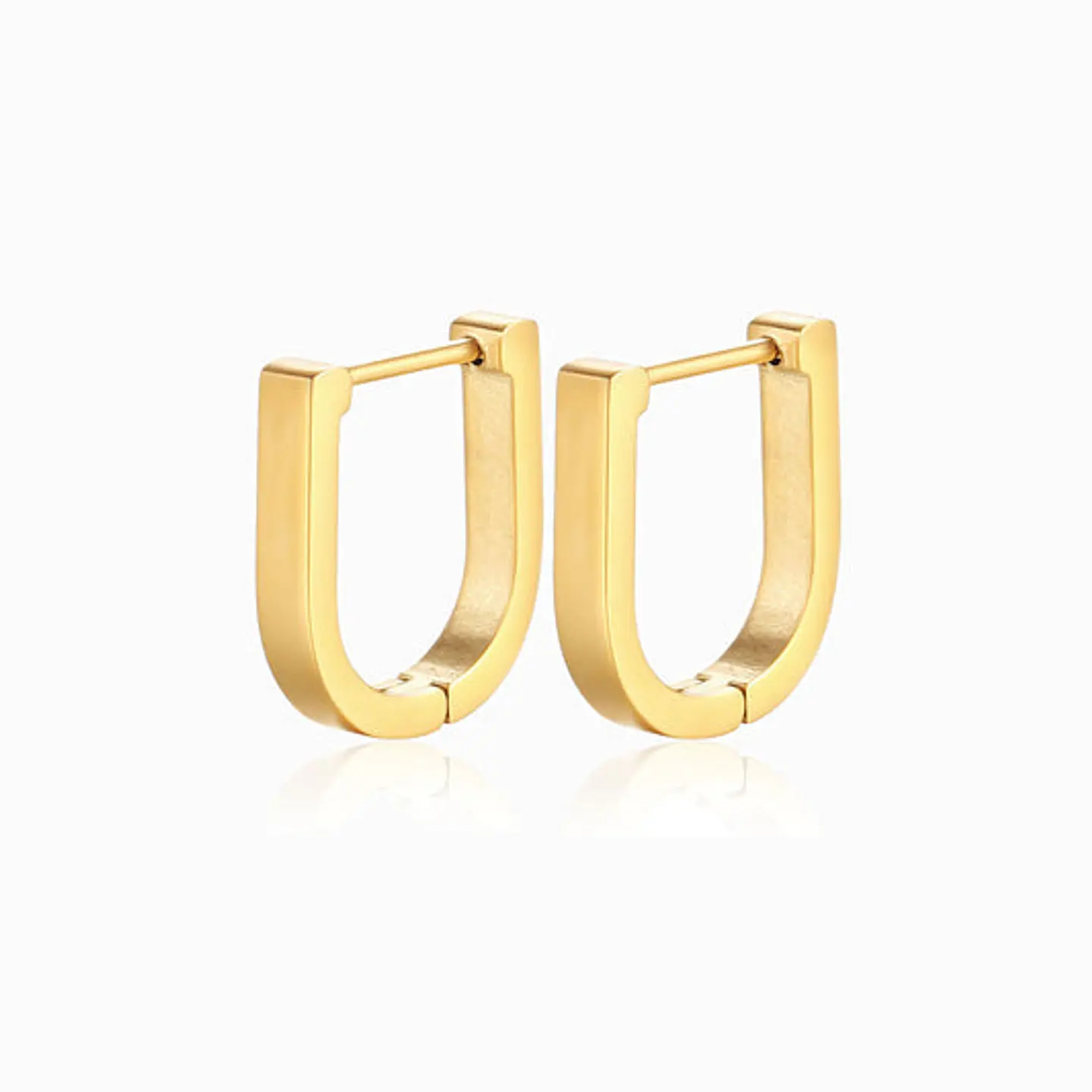 Boucles d'Oreilles Simple en Acier, Féminine 1