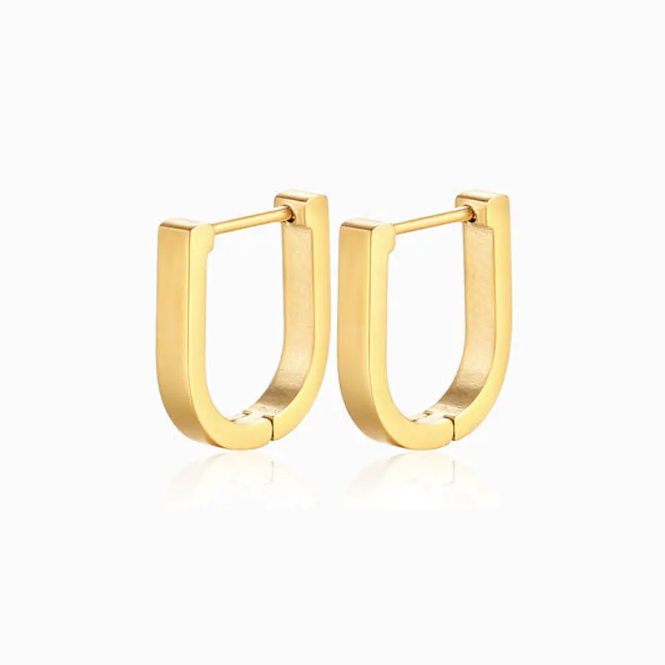 Boucles d'Oreilles Simple en Acier, Féminine 1