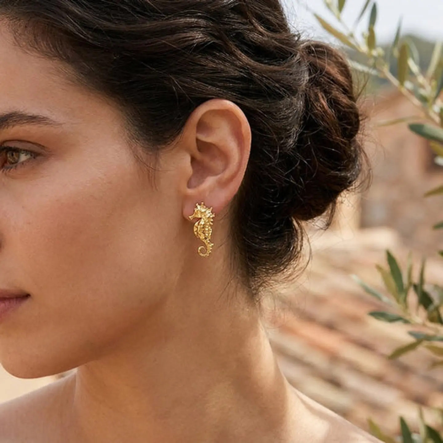 Boucles d'Oreilles Été en Acier, Élégante 1