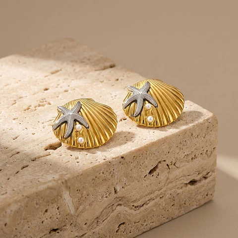 Boucles d'Oreilles Été Juvénile en Acier