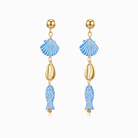 Boucles d'Oreilles Été en Acier, Intemporelle