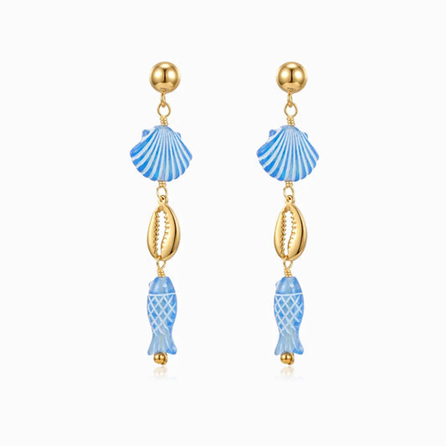 Boucles d'Oreilles Été en Acier, Intemporelle 1