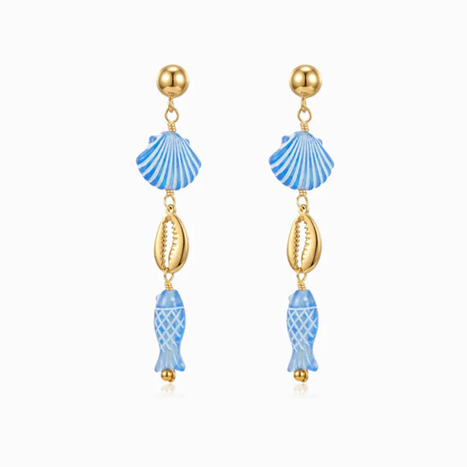 Boucles d'Oreilles Été en Acier, Intemporelle 1