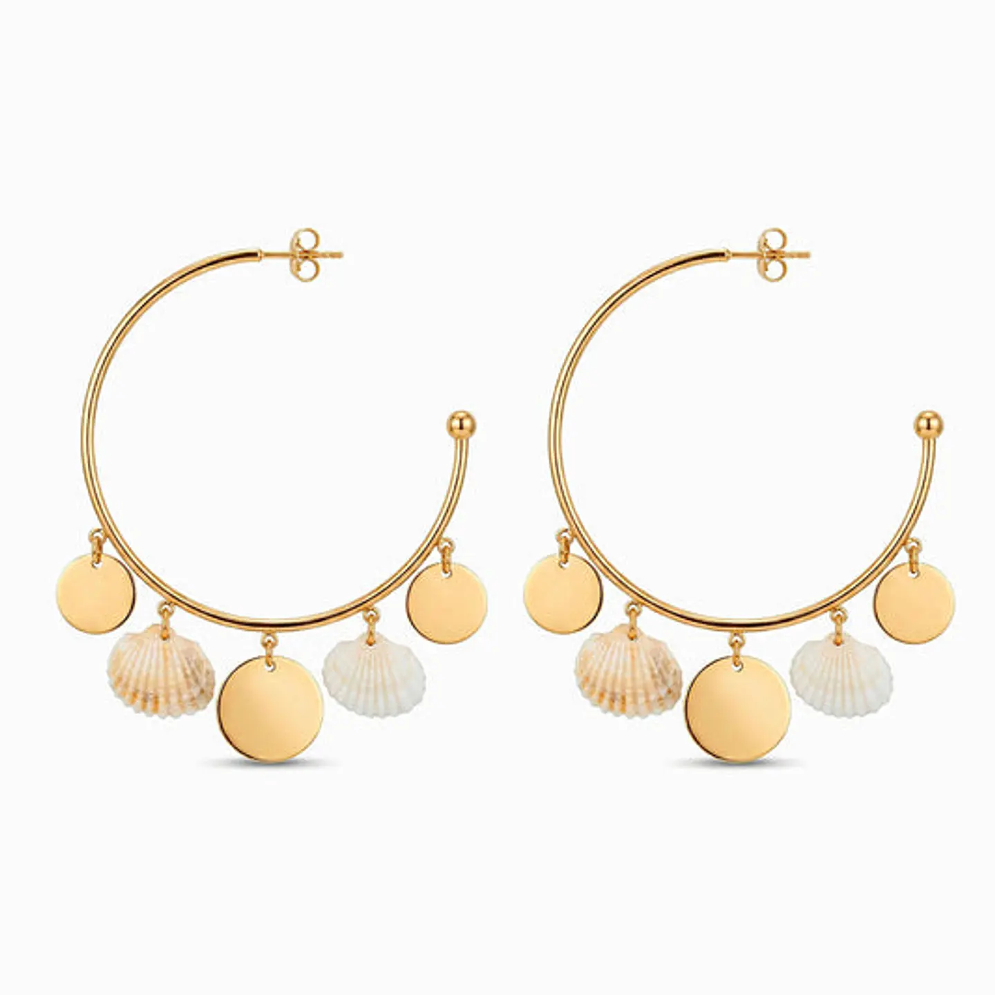 Boucles d'Oreilles Délicate en Acier – Été 70x54mm 1