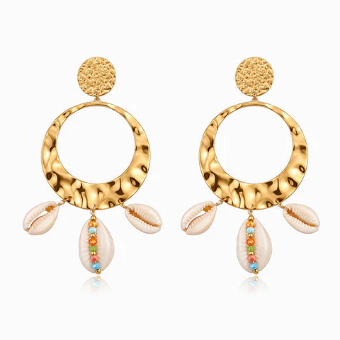 Boucles d'Oreilles Été Fine en Acier 92x45mm