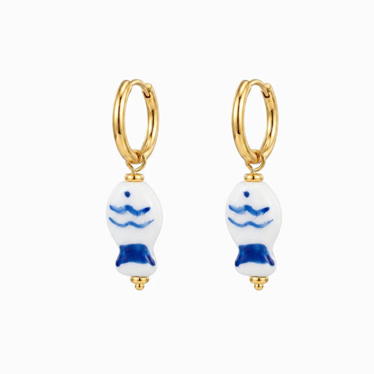 Boucles d'Oreilles Sardine Été Belle en Acier 1