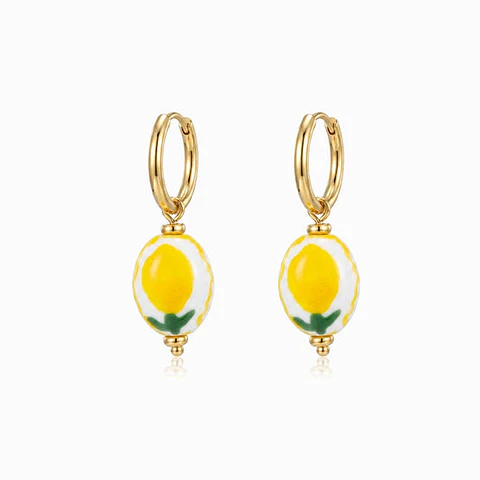 Boucles d'Oreilles Été en Acier, Polie