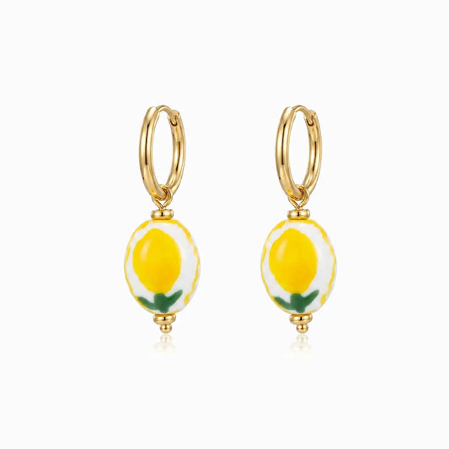 Boucles d'Oreilles Été en Acier, Polie 1