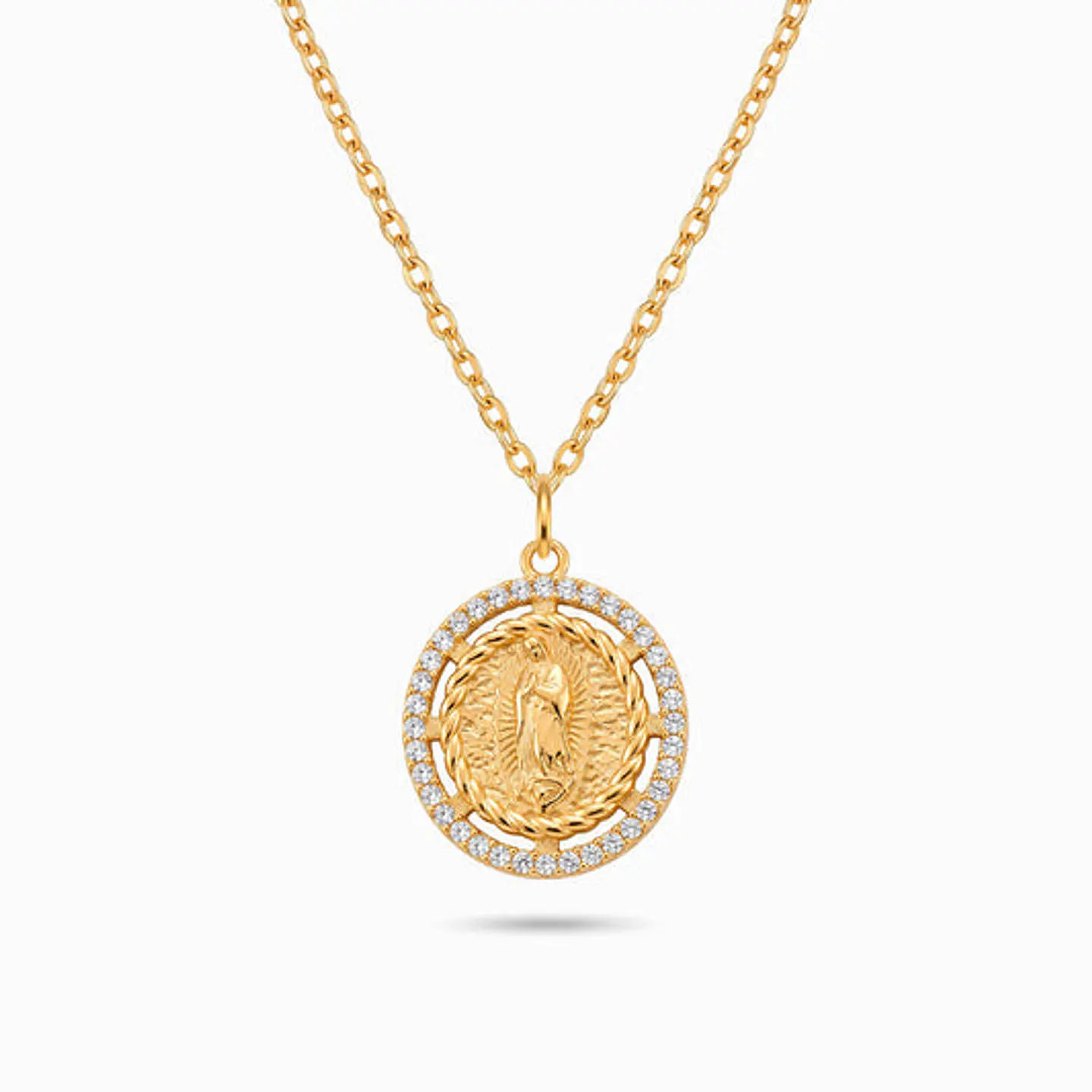 Collier Vierge Marie Fin en Acier 1