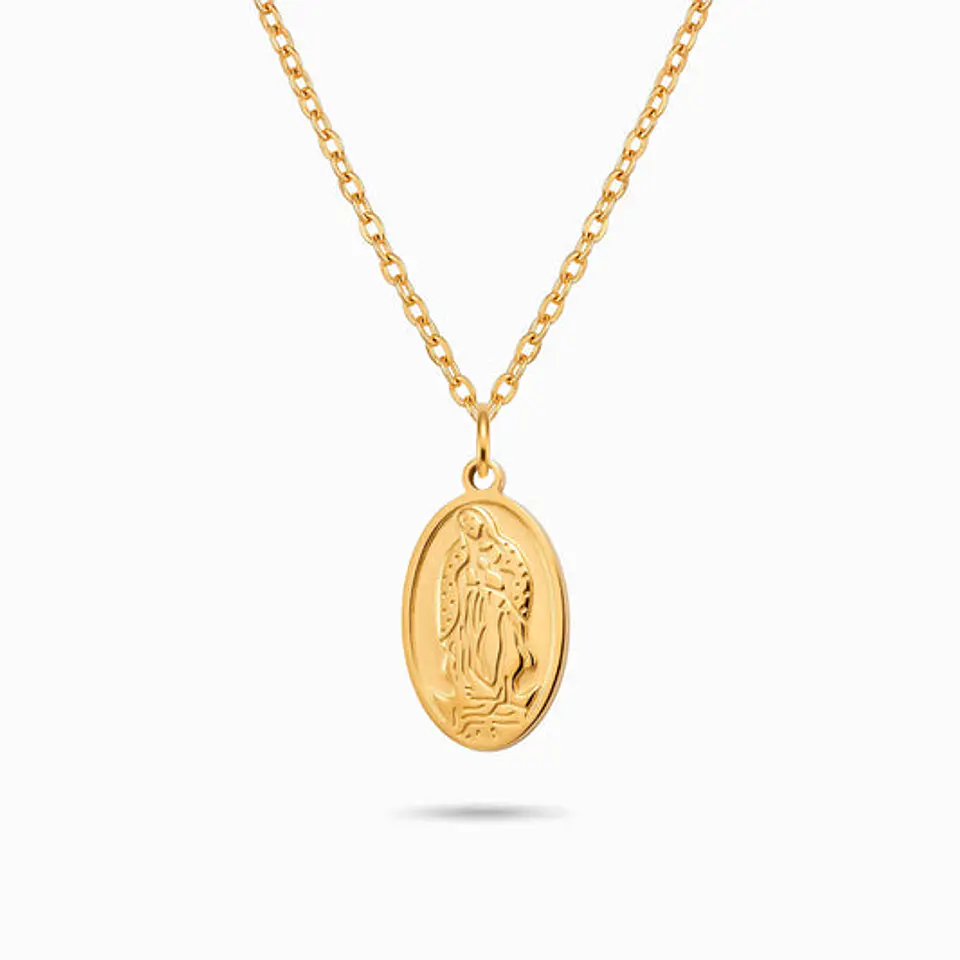 Collier Épuré Vierge Marie – Acier 1