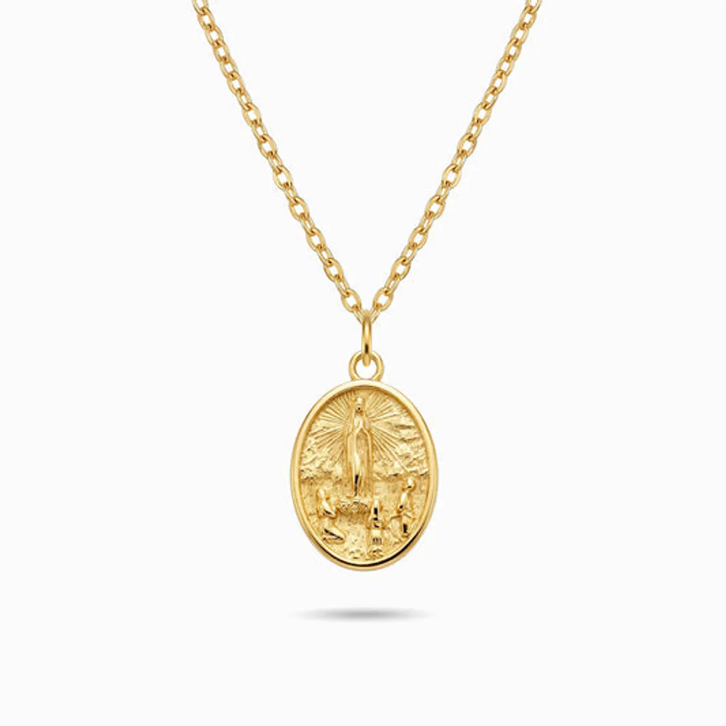 Collier Vierge Marie Brillant en Acier 1