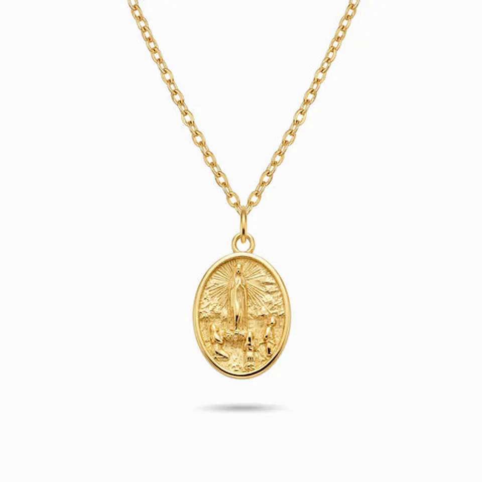 Collier Vierge Marie Brillant en Acier 1
