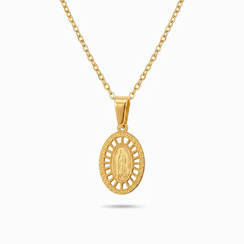 Collier Vierge Marie en Acier, Traditionnel