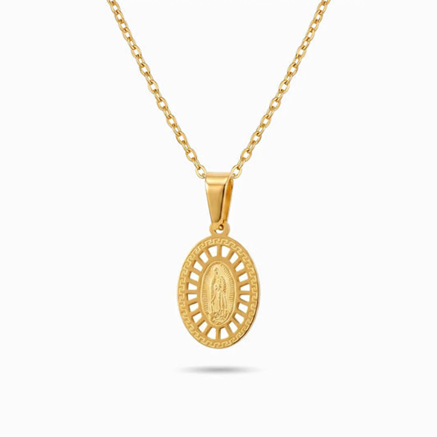 Collier Vierge Marie en Acier, Traditionnel 1