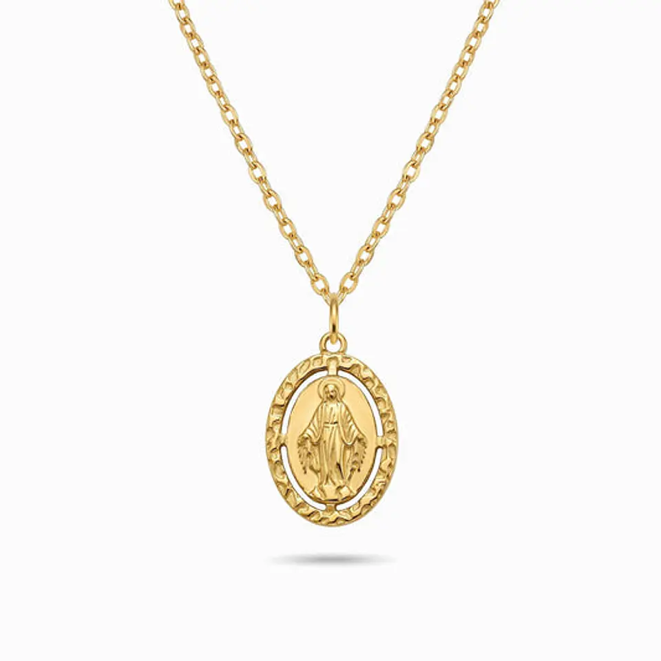 Collier Vierge Marie Gracieux en Acier 1