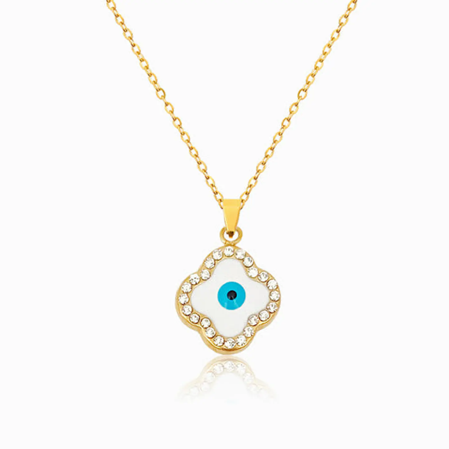 Collier Œil Turc Pierre Beau en Acier 1