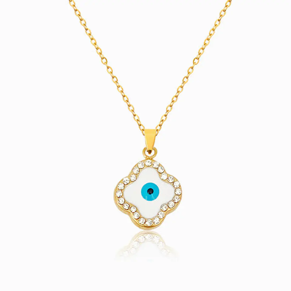 Collier Œil Turc Pierre Beau en Acier 1
