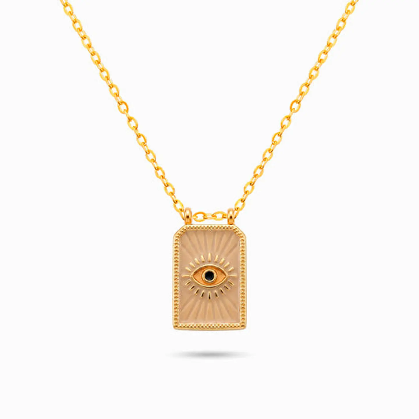 Collier Œil Turc en Acier, Minimaliste 1