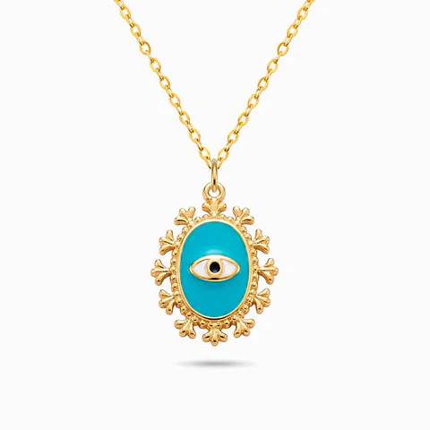 Collier Œil Turc Radieux en Acier