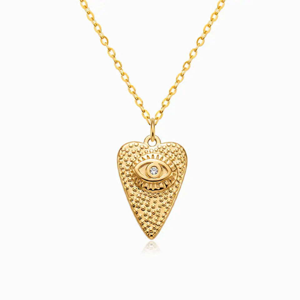 Collier Œil Turc Ravissant en Acier 1