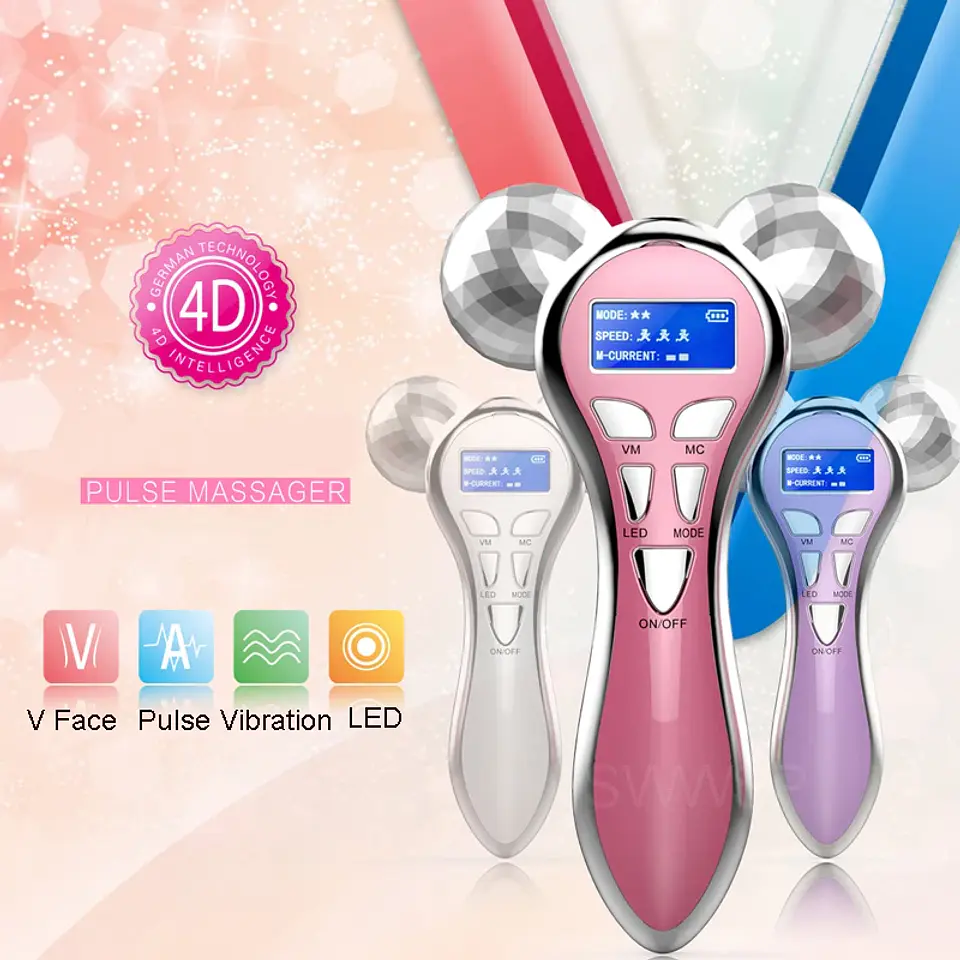 Rouleau Masseur Facial 4D – Microcourant 1