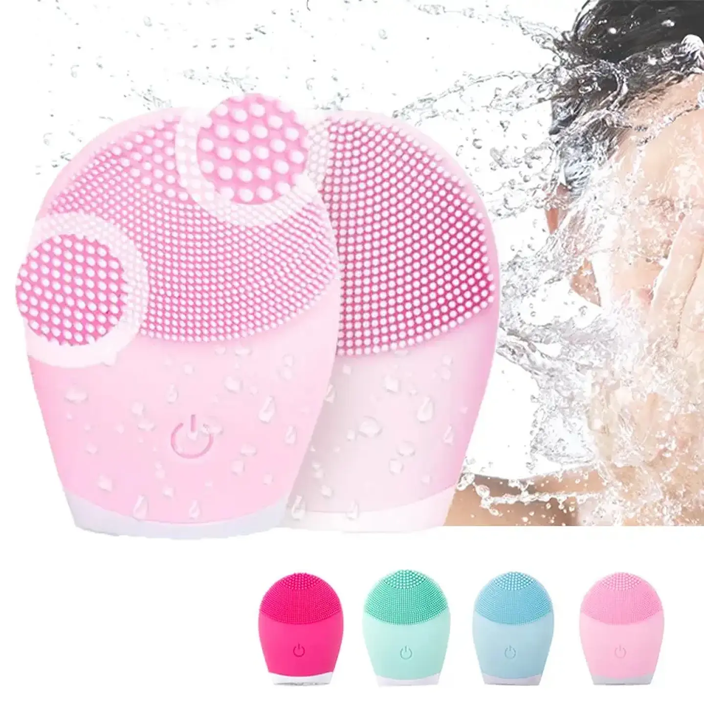 Brosse Nettoyante Faciale en Silicone – Vibrante 1