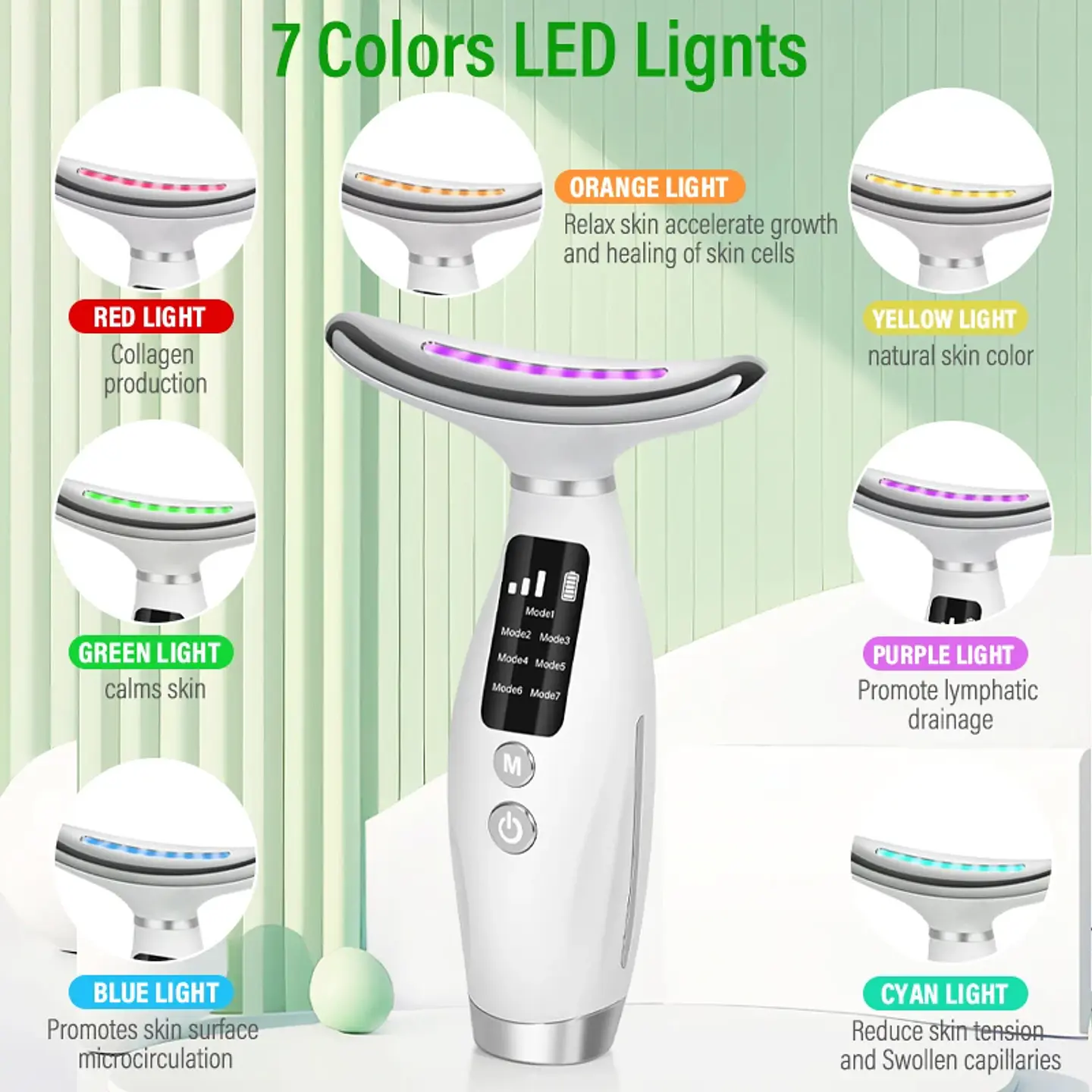 Appareil de Massage Cou & Visage – 7 Modes LED 1